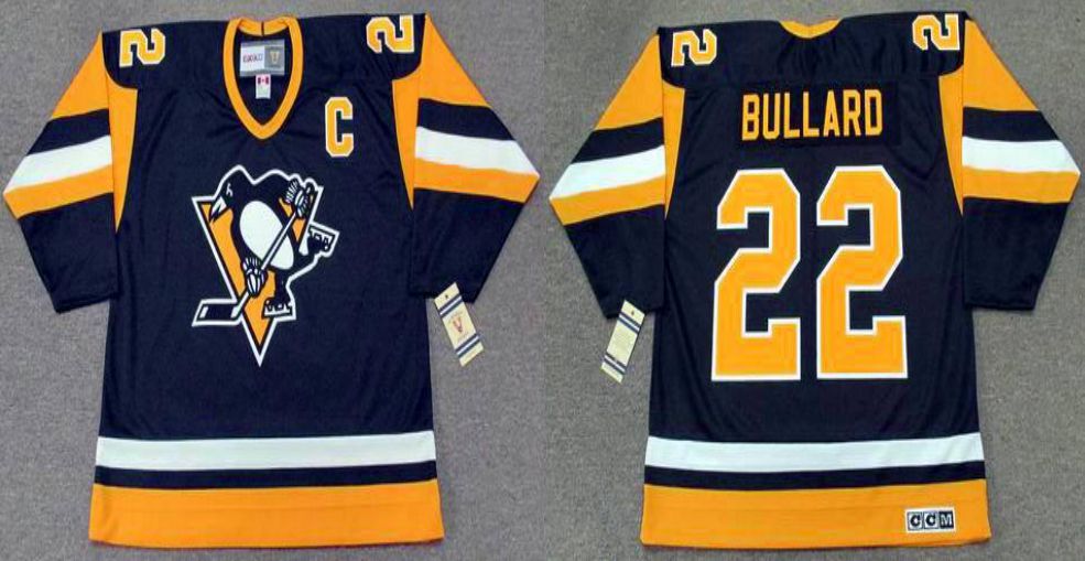 2019 Men Pittsburgh Penguins #22 Bullard Black CCM NHL jerseys